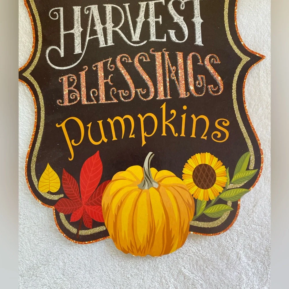 NWT Fall 3 Piece Bundle 2 Hanging Signs and 1 Shelf Sitter